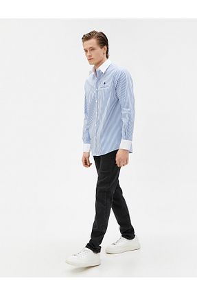 پیراهن آبی مردانه رگولار Koton - کد 822352853