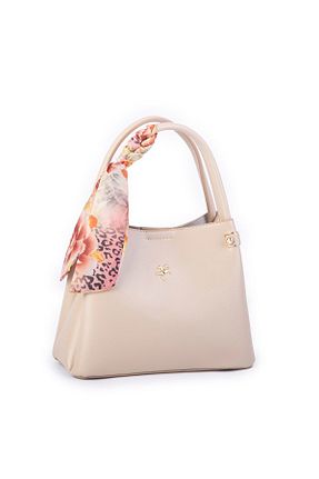 کیف پستچی بژ زنانه چرم مصنوعی Nas Bag - کد 869564582