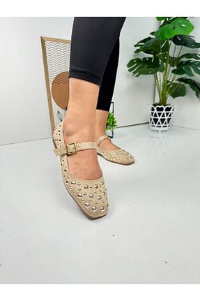 بابت بژ زنانه چرم مصنوعی İmerShoes - کد 861267877