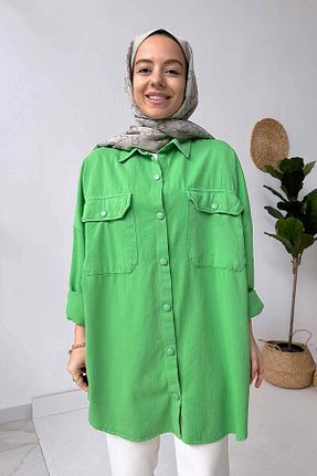پیراهن حجاب سبز زنانه رگولار Ka Hijab - کد 263304558