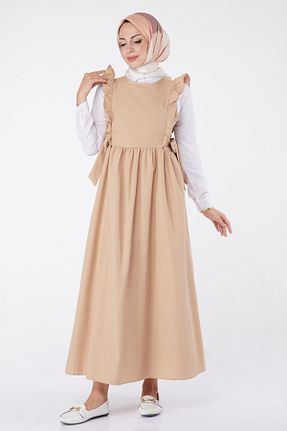 لباس حجاب قهوه ای زنانه رگولار TOFİSA - کد 869591066