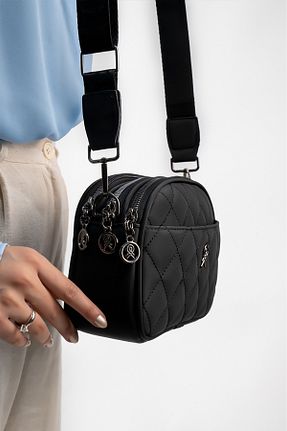 کیف دوشی مشکی زنانه چرم مصنوعی Les Crioch - کد 850104401