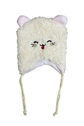 کلاه پشمی سفید بچه گانه woltybaby - کد 869608380
