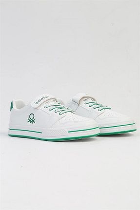 کفش اسنیکر سفید بچه گانه بند دار United Colors of Benetton - کد 822991042