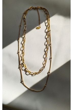 گردنبند استیل ( فولاد ) طلائی زنانه استیل (فولاد) BLİNG CHARMS - کد 869620481