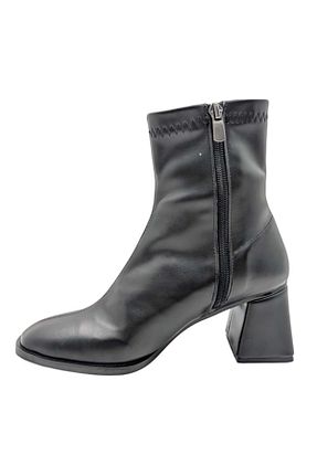 بوت / نیم بوت مشکی زنانه چرم مصنوعی ÇİĞDEM KUNDURA - کد 869654653