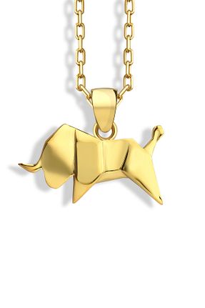 گردنبند نقره طلائی زنانه 925 عیار TheRollerStone - کد 869652334