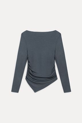 بلوز طوسی زنانه ساده VATKALI - کد 869326007