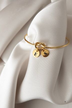 دستبند استیل (فولاد) رنگی زنانه روکش طلا Karflake - کد 870038735