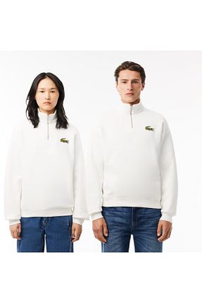 سوئیشرت سفید زنانه ساده Lacoste - کد 848117565