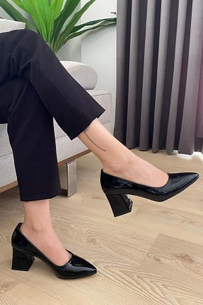 کفش پاشنه بلند کلاسیک مشکی زنانه چرم مصنوعی Preshley - کد 866688892