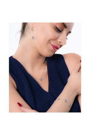 گوشواره طلا آبی زنانه 8 عیار YCL JEWELLERY - کد 846967133