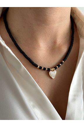 گردنبند جواهر مشکی زنانه سنگ HERCY - کد 187813801