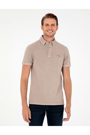 پولوشرت قهوه ای مردانه پنبه ای Pierre Cardin - کد 869699793