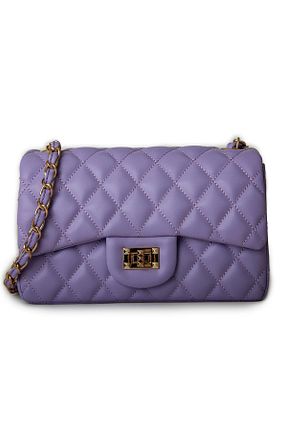 کیف پستچی بنفش زنانه چرم مصنوعی Nas Bag - کد 827658150