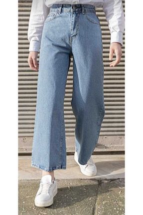 شلوار آبی زنانه بافتنی moda camiya - کد 869525086