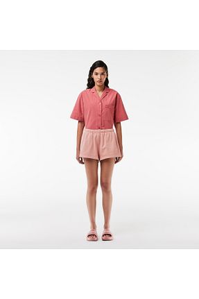 شلوارک و برمودا صورتی زنانه رگولار Lacoste - کد 837976010