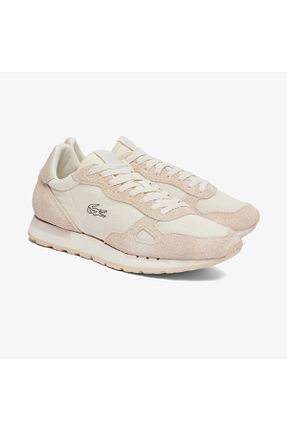 کفش اسنیکر بژ مردانه بند دار Lacoste - کد 861792425