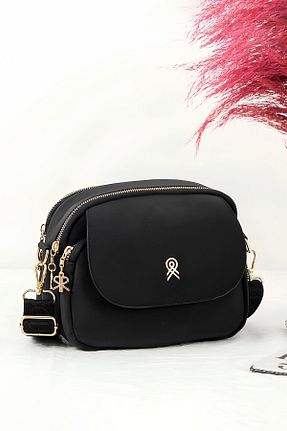 کیف دوشی مشکی زنانه چرم مصنوعی Lifonbag - کد 126181599