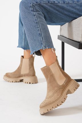 بوت / نیم بوت قهوه ای زنانه چرم مصنوعی Moda Pie - کد 869771916