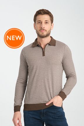 پلیور قهوه ای مردانه Jakarlı GW - کد 869771432