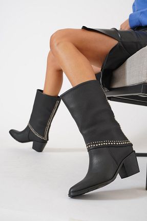 چکمه مشکی زنانه جیر Moda Pie - کد 869772019