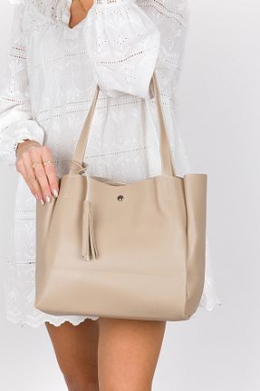 کیف دوشی بژ زنانه چرم مصنوعی ARMOLA - کد 869785782