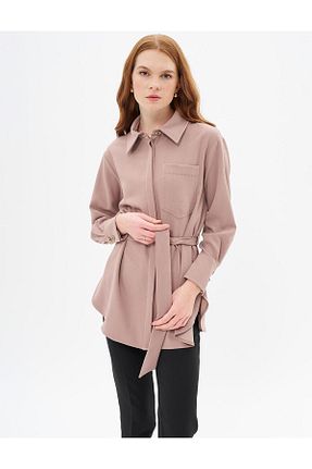 تونیک حجاب قهوه ای زنانه ویسکون Kayra - کد 869795787