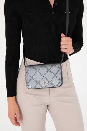 کیف دوشی طوسی زنانه چرم مصنوعی U.S. Polo Assn. - کد 852121100