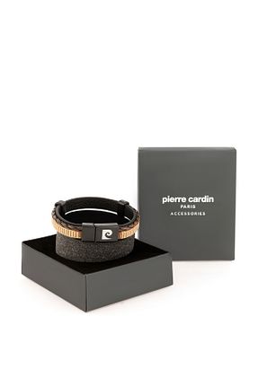 دستبند جواهر قهوه ای زنانه چرم Pierre Cardin - کد 869810778