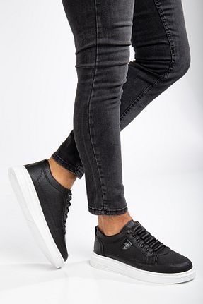 کفش اسنیکر مشکی مردانه بند دار BY ERG SHOES - کد 869802900