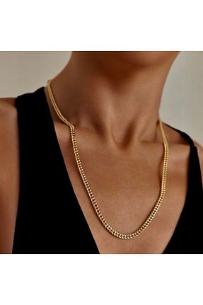 گردنبند استیل ( فولاد ) طلائی زنانه استیل (فولاد) neslyaccessories - کد 869815705