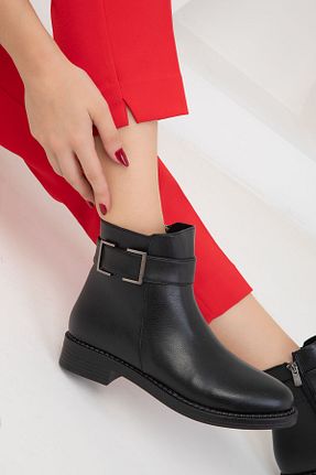 بوت / نیم بوت مشکی زنانه چرم مصنوعی SOHO - کد 855958705