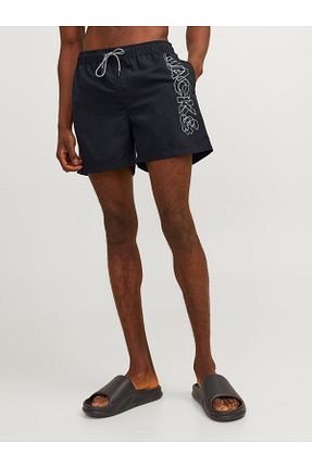 شلوارک ساحلی مشکی مردانه پلی استر Jack & Jones - کد 809540224