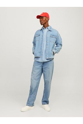 شلوار جین آبی مردانه پاچه لوله تفنگی Jack & Jones - کد 852671042