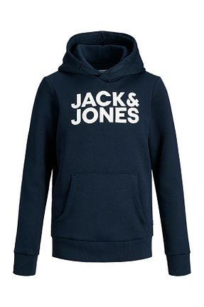 سوئیشرت سرمه ای زنانه چاپی Jack & Jones - کد 204297999