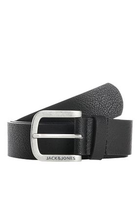 کمربند مشکی مردانه چرم مصنوعی Jack & Jones - کد 2535036