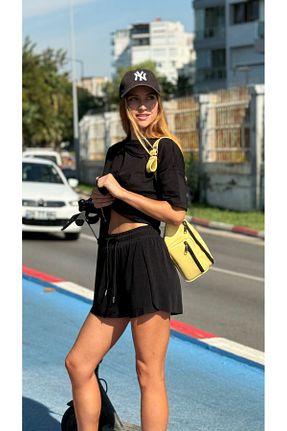 شلوارک و برمودا مشکی زنانه رگولار NordLine - کد 847677655