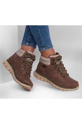 بوت / نیم بوت قهوه ای زنانه چرم مصنوعی Skechers - کد 863398817