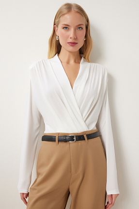 بلوز نباتی زنانه طرح دار Happiness İstanbul - کد 864725898