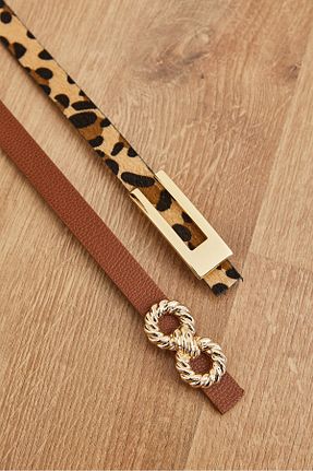 کمربند قهوه ای زنانه چرم مصنوعی Olalook - کد 867362148