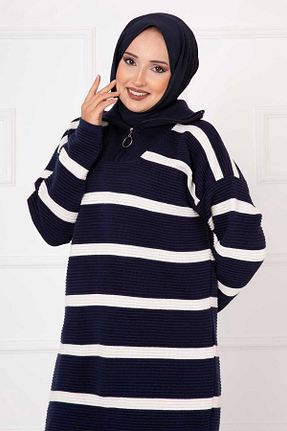 ست بالاتنه و پائین تنه حجاب سرمه ای زنانه رگولار EBRUTESETTÜR - کد 868432691