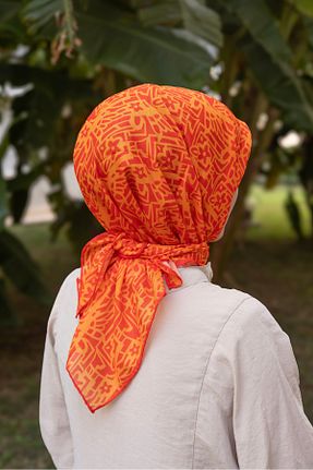 شال نارنجی زنانه پنبه پلی استر MODA - کد 869300781