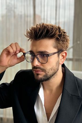 عینک محافظ نور آبی طوسی مردانه پلاستیک By Harmony - کد 869014818