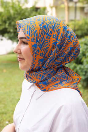 شال آبی زنانه پنبه پلی استر MODA - کد 869300439