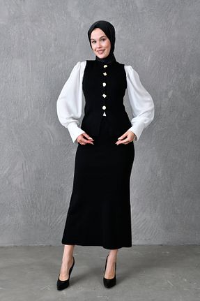 ست بالاتنه و پائین تنه حجاب مشکی زنانه Bodycon WOMAN VISION - کد 868447623