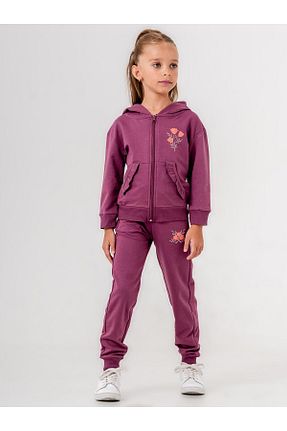 ست بالاتنه و پائین تنه صورتی بچه گانه بافت Mışıl Kids - کد 849924022
