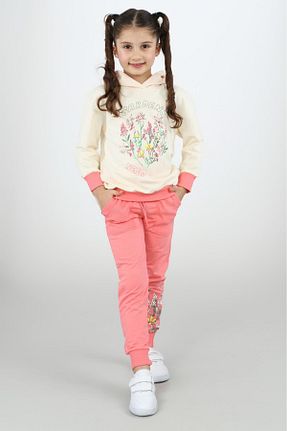 ست بالاتنه و پائین تنه صورتی بچه گانه بافت Mışıl Kids - کد 794562711