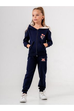ست بالاتنه و پائین تنه سرمه ای بچه گانه بافت Mışıl Kids - کد 849924054