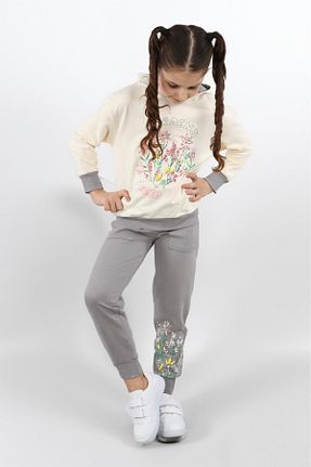 ست بالاتنه و پائین تنه طوسی بچه گانه بافت Mışıl Kids - کد 794572849